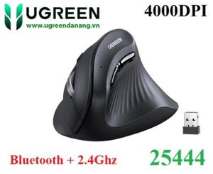 Chuột dọc không dây công thái học Bluetooth 5.0+2.4Ghz có 5 nút 4000DPI Ugreen 25444 cao cấp