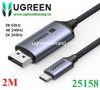 cap-chuyen-usb-type-c-to-displayport-1-4-do-phan-giai-8k60hz-dai-2m-ugreen-25158-cao-cap - ảnh nhỏ  1