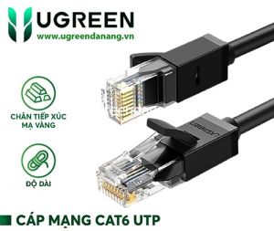 Cáp mạng đúc sẵn CAT6 UTP 26AWG tròn dài 1,5m Ugreen 60545 cao cấp