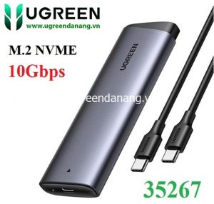 Box ổ cứng SSD M.2 NVMe tốc độ 10Gbps Ugreen 35267 cao cấp (Max 8TB)