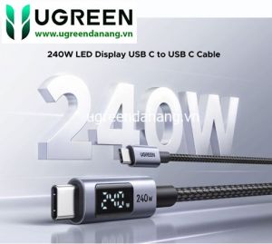 Cáp sạc Type C có màn hình Ugreen 65866 240W, dài 1m