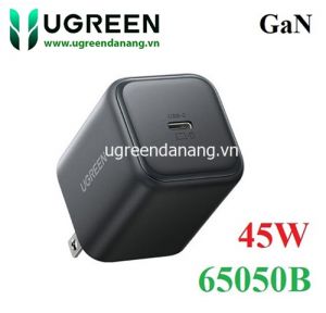 Củ sạc nhanh GaN 45W Type-C Hỗ trợ QC4+, PD3.0 Ugreen 65050B cao cấp (US Plug)