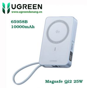 Pin sạc dự phòng không dây 10000mAh PD30W Magsafe Qi2 25W Ugreen 65958B/PB773 cao cấp