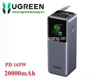 Sạc dự phòng Nexode PD 165W dung lượng 20000mAh Ugreen PB726/55987B cao cấp (cáp rút liền)
