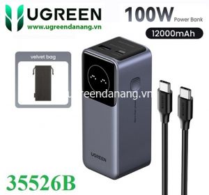 Pin sạc dự phòng Nexode 12000mAh 100W sạc nhanh 2 cổng Ugreen 35526B có màn hình cao cấp