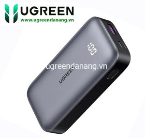 Bộ pin sạc dự phòng Ugreen 10000mAh 30W, Chuẩn USB-C PD/Q.C 3.0/ USB-A 22.5W, Led hiển thị Ugreen PB502 25185