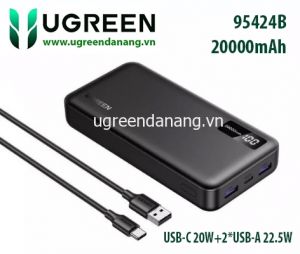 Pin dự phòng 20000mAh Màn hình kỹ thuật số Type C Sạc nhanh PD UGREEN 95424B