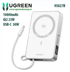Pin sạc dự phòng từ tính 10000mAh kèm cáp UGREEN PB773 95083B (Màu Cam) 95027B (Màu Titan)