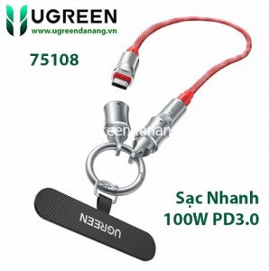 Cáp dữ liệu UGREEN Dual Type-C có dây đeo, sạc nhanh 100W UGREEN Surprise Connect Series L515-75108