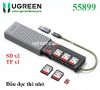 dau-doc-the-nho-sd/tf-giao-tiep-usb-a/usb-c-kem-11-khe-dung-the-nho-ugreen-55899-cao-cap - ảnh nhỏ  1