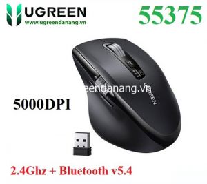 Chuột không dây Bluetooth v5.4 & Wirelless 2.4GHz hỗ trợ 5000DPI Ugreen 55375 cao cấp
