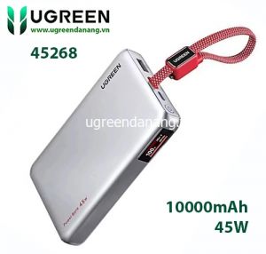 Pin Sạc Dự Phòng | 10000mAh 45W Tích Hợp Cáp | Pin Sạc Nhanh Đa Giao Thức UGREEN PB541 45268
