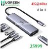 thiet-bi-hub-mo-rong-6-in-1-usb-type-c-ra-hdmi-4k60hz/usb-a/usb-c/pd-ugreen-35999-cao-cap - ảnh nhỏ  1
