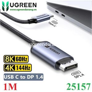 Cáp USB Type-C Thunderbolt ra Displayport 1.4 dài 1M hỗ trợ độ phân giải 8K@60Hz Ugreen 25157