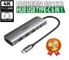 bo-chuyen-usb-c-6-in-1-ugreen-80132-usb-c-to-3-usb-3-0hdmi-4k-audio-3-5mm-ho-tro-mic-pd-100w - ảnh nhỏ  1