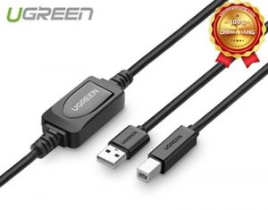 Cáp máy in USB 2.0 Ugreen 10374 dài 10M Có Chip Cao Cấp