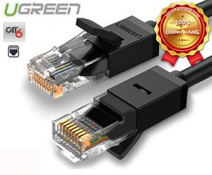 Dây mạng Pactch Cord Cat6 Ugreen Chính Hãng UG-20159 dài 1m UTP 2 đầu đúc sẵn (Gigabit-Black)