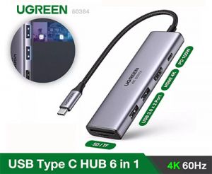 Bộ Chuyển đổi Type C Sang HDMI + USB 3.0*2 + SD/TF + PD Ugreen 60384