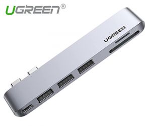 Bộ chuyển đổi cổng USB Type-C macbook pro air 2 sang 3x Hub USB 3.0 + SD/TF + nguồn PD Ugreen 60560