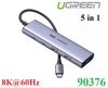 bo-chuyen-doi-5-in-1-usb-type-c-sang-hdmi-2-1-8k60hz-type-c-usb-3-0-ugreen-90376-cao-cap - ảnh nhỏ  1