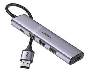 Hub chia USB 3.0 Type-A ra 4 cổng USB 3.0 tốc độ 5Gbps dây bọc dù vỏ nhôm Ugreen 20805