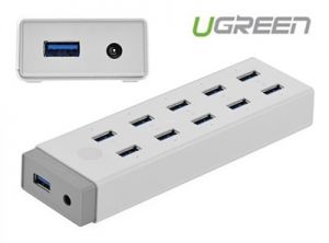 Hub đa chức năng 10 cổng USB 3.0 Ugreen 20297 kèm sạc điện thoại, máy tính bảng...