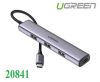 bo-chia-usb-type-c-ra-4-cong-usb-3-0-vo-nhom-ugreen-20841-cao-cap - ảnh nhỏ  1