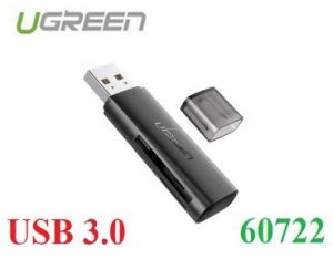 Đầu đọc thẻ SD/TF chuẩn USB 3.0 chính hãng Ugreen 60722 cao cấp