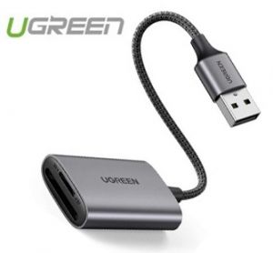 Đầu đọc thẻ SD/TF chuẩn USB 3.0 Type-A Ugreen 80887 vỏ nhôm cao cấp