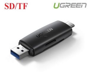 Đầu đọc thẻ nhớ SD/TF 2 trong 1 USB-A & USB-C Ugreen 80191