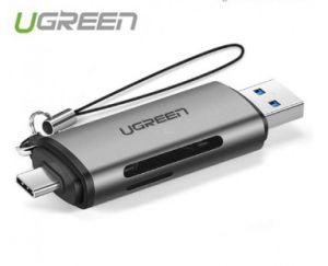 Đầu đọc thẻ nhớ SD/TF chuẩn USB Type C và USB 3.0 Ugreen 50706 chính hãng