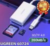 dau-doc-the-sd/tf-4-0-usb-type-c-ugreen-60724-chinh-hang-cao-cap - ảnh nhỏ  1