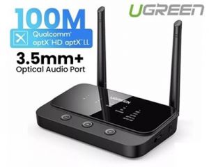 Bộ nhận và phát Bluetooth 5.0 aptX 100M hỗ trợ cổng 3.5mm, Optical Ugreen 20140 Cao cấp