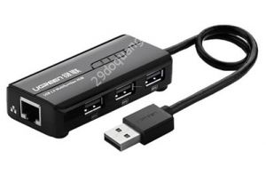 Bộ chia 3 cổng USB 2.0 kèm cổng mạng Ethernet 10/100Mbps Ugreen 20264