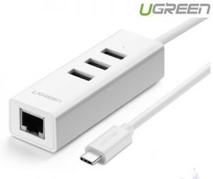 Bộ chia USB Type-C ra 3cổng USB2.0+1 Lan10/100 Ugreen 20792