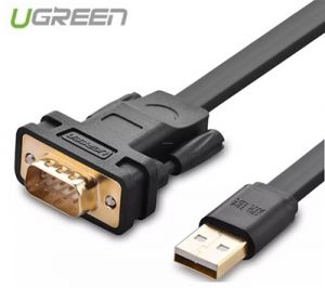 Cáp USB to RS232 dẹt (USb to Com) dài 1m chính hãng Ugreen 20206 cao cấp