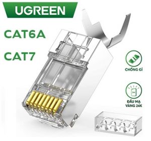 Hạt mạng RJ45 Cat6a/Cat7 gói 10pcs chính hãng Ugreen 70316 cao cấp