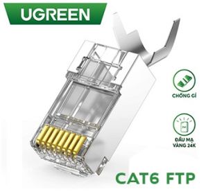 Hạt mạng RJ45 Cat6 FTP gói 100pcs chính hãng Ugreen 80121 cao cấp