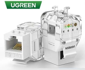 Nhân mạng âm tường Cat6 8P8C Ugreen 80452 , dùng cho đế mạng âm tường hàng chính hãng