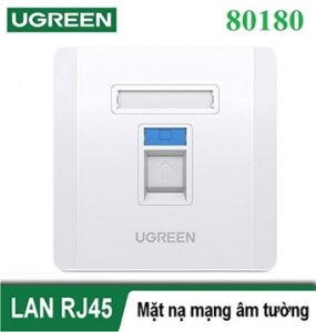 Mặt Wall Plate 1 cổng mạng âm tường Ugreen 80180 cao cấp