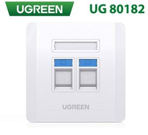 Đế âm tường RJ45/ RJ11 bằng nhựa màu trắng Ugreen 80182