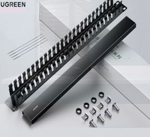 Bộ kẹp dây cho Patch Panel RJ45 Management Rack màu đen NW128 20070425 Ugreen 70425 50 cổng