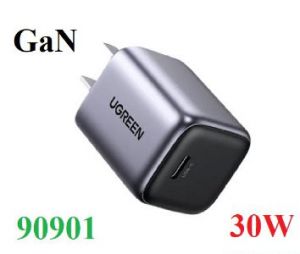 Củ sạc nhanh 30W GaN 1 cổng USB Type-C Hỗ trợ QC4+, PD3.0 Ugreen 90901 cao cấp