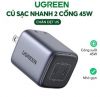 cu-sac-nhanh-45w-dual-usb-c-chan-nguon-co-the-gap-lai-pps-gan-pd-ugreen-15327-space-gray - ảnh nhỏ  1