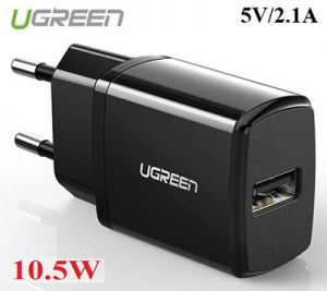 Củ sạc điện thoại 5V/2.1A công suất 10.5W USB-A Ugreen 50459 cao cấp