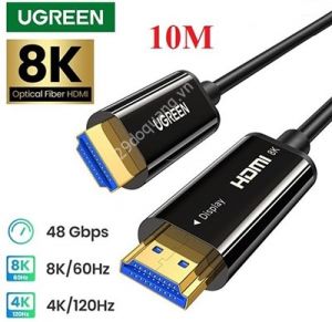 Cáp HDMI 2.1 sợi quang 10m hỗ trợ 8K/60Hz, 4K/120Hz chính hãng Ugreen 80406 cao cấp