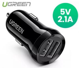 Bộ sạc xe hơi công suất cao 24W 2 cổng USB Ugreen 50875 chính hãng