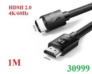 Cáp HDMI 2.0 dài 1M bọc nylon hỗ trợ độ phân giải 4K@60Hz Ugreen 30999 cao cấp