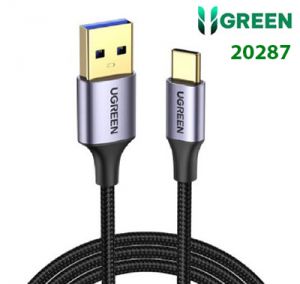Cáp sạc nhanh, truyền dữ liệu USB 3.0 sang USB-C màu đen Ugreen US187 20287
