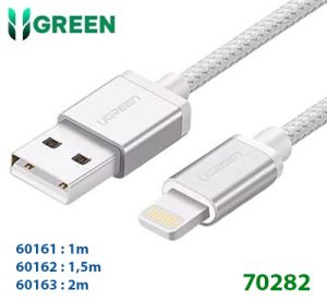 Cáp sạc, dữ liệu USB 2.0 to Lightning dài 1M cho iphone, ipad Ugreen 60161 cao cấp (MFI)